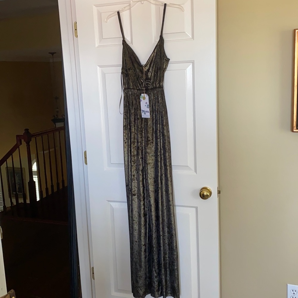 Beautiful velour show me your mumu jumpsuit NWT